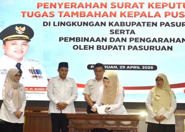 Bupati Pasuruan saksikan penandatangan SK tambahan (ist)