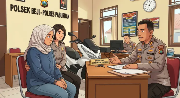 Ilustrasi AI IRT diamankan di Kantor Polisi (AI)