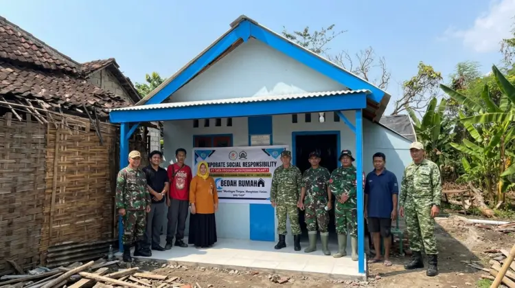 Rumah Hanifa warga Desa Kurung usai dibangun CSR Mayora Group (BM)