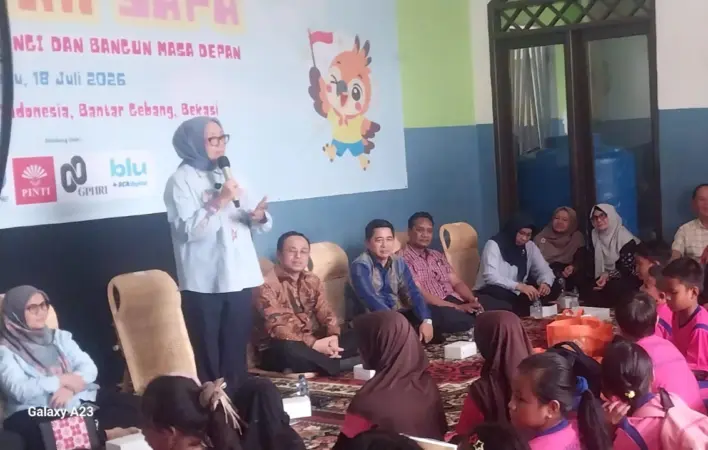 Menteri PPPA Hj. Arifatul Choiri Fauzi, M.Si, menyampaikan sambutan (BM)