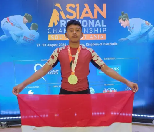 Pelajar Bekasi Bawa Pulang Medali dari Kamboja, Fadhil Rizki Abriyanto Bidik Podium Tertinggi