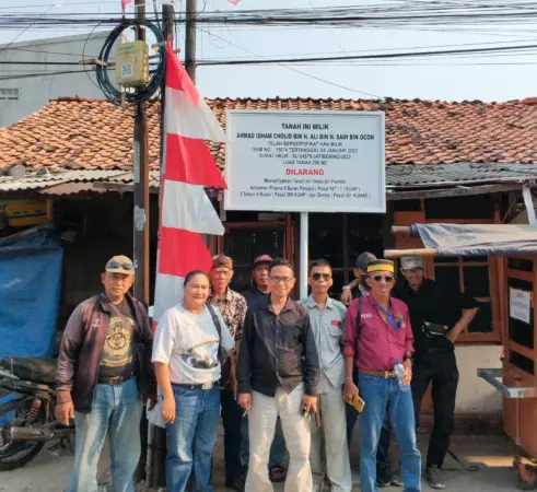 Ketua Aing FWBR bersama ahli waris kawal kasus sengketa tanah (Suryo ST)