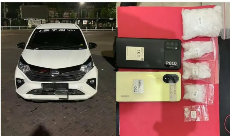 159 gram sabu dan motor yang digunakan pelaku (BM)