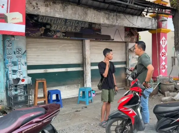 Tempat kejadian aksi pencurian motor, korban dilempar bondet (BM)